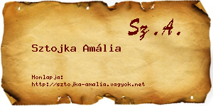Sztojka Amália névjegykártya